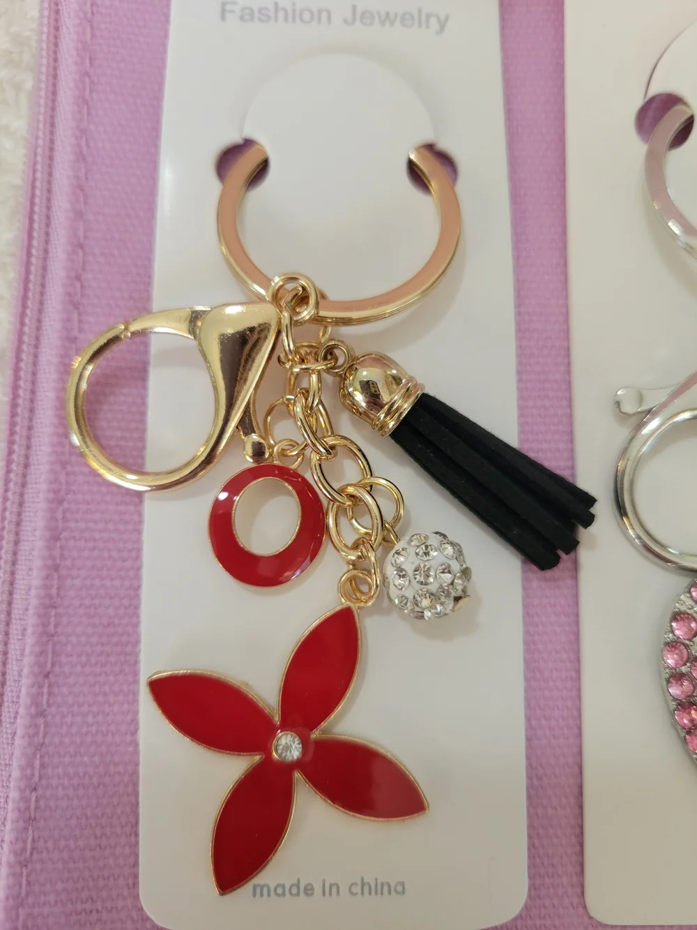 Set Of Two Keyring Bag Charms